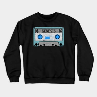 genesis blue cassette Crewneck Sweatshirt